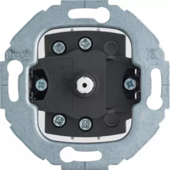 Hager WDE387503 2-fach Drehserienschalter 10A 250V AC Unterputz Polarweiß