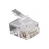 Exertis Connect RJ12 Modularstecker für Flachkabel, ungeschirmt, 6P6C, 10er-Pack (920630)