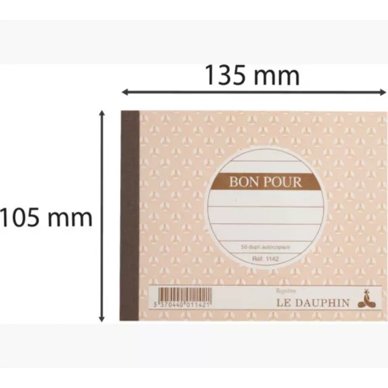 LE DAUPHIN 1142D Manifold Bon pour, 105 x 135 mm, Duplikat, 50 Sätze