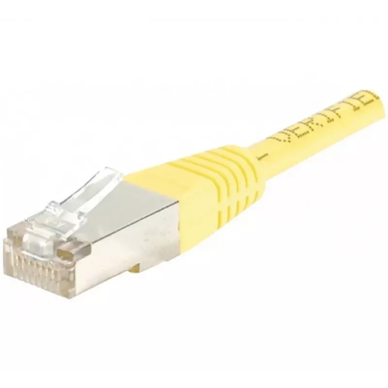 EXERTIS CONNECT Cat6 F/UTP Patchkabel, Gelb, 2,0 m, Slim Bend Relief 842201