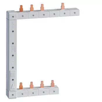 HAGER KCF963L vertikale linke Phasenschiene, 2-reihig, 63 A, 12 Module, Stifttyp