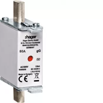 Hager LNH0080M NH000 500V gG 80A Sicherungseinsatz mit Kombimelder