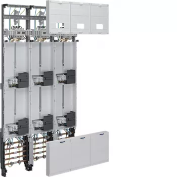 Hager universZ Komplett-Zählerfeld 1350x750mm 3-phasig 6 Zählerplätze 10 mm² mit Trennfunktion ZL53W8NT