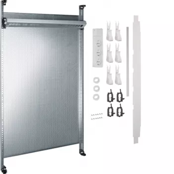 HAGER UF22NW universZ Multimedia-Komplettpaneel, 2-Feld, 900mm, ohne Patch-Module
