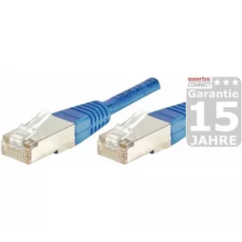 EXERTIS CONNECT Cat5e F/UTP Patchkabel, RJ45, Blau, 0,5 m 847164