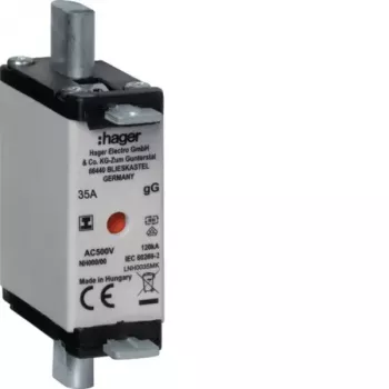 Hager NH-Sicherungseinsatz LNH0035MK NH000 gG 500V 35A mit Isoliergriff