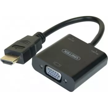 Exertis Connect 051248 VGA-auf-HDMI-Adapterkabel 0,15 m Schwarz