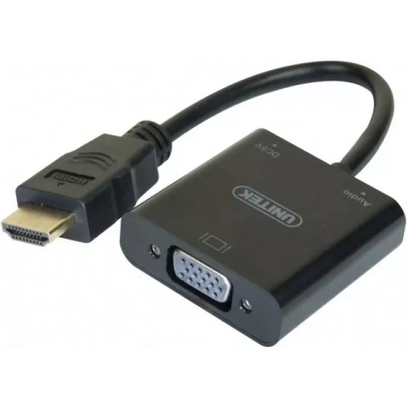Exertis Connect 051248 VGA-auf-HDMI-Adapterkabel 0,15 m Schwarz