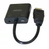 Exertis Connect 051248 VGA-auf-HDMI-Adapterkabel 0,15 m Schwarz