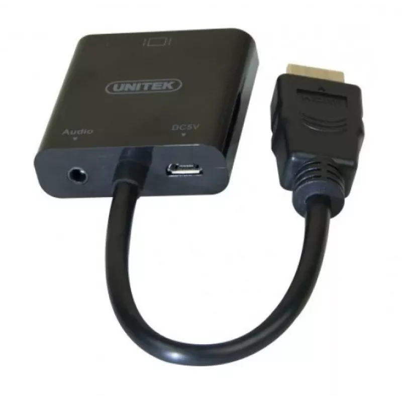 Exertis Connect 051248 VGA-auf-HDMI-Adapterkabel 0,15 m Schwarz