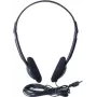 Exertis Connect On-Ear kabelgebundenes Headset mit Bügelmikrofon, 3,5 mm Klinke, Schwarz (059201)