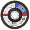 Bosch X431 Standard Fächerschleifscheibe für Metall, gerade, 125 mm, Körnung 80, Glasfaserträger 2608603718