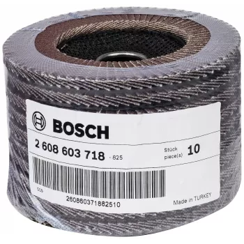 Bosch X431 Standard Fächerschleifscheibe für Metall, gerade, 125 mm, Körnung 80, Glasfaserträger 2608603718