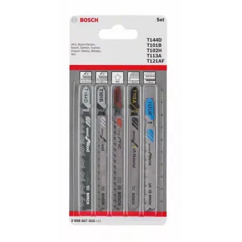 Bosch Accessories 2608667856 Stichsägeblatt-Set Allrounder, 5-teilig