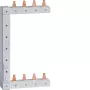 HAGER KCF663S vertikale Phasenschiene, 3-polig, 63 A, 400 V, 10 mm², links/rechts