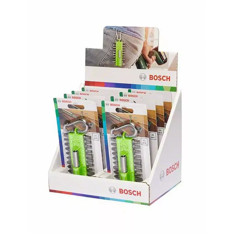 BOSCH 21-teiliges Schrauberbit-Set mit magnetischem Schnellwechselhalter, S2-Stahl, 25 mm Bits (X-Line Classic)