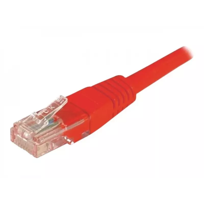 EXERTIS CONNECT Cat6 U/UTP Patchkabel, Rot, 1,0m, RJ45, Snagless 243710