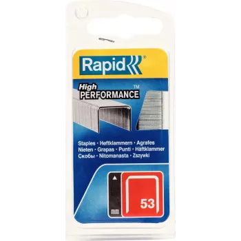RAPID TOOLS Typ 53 Feindrahtklammern 6 mm verzinkter Stahl, 1250er Pack 40109502