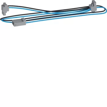 HAGER KU9S80YE KNX Y-Kabel, Schwarz/Blau, 1 Stecker auf 2 Buchsen, 0,8 m