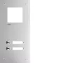 Hager RTQ102X Frontplatte für Sprechanlage, Mono, 2 Ruftasten, Aluminium