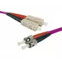 EXERTIS CONNECT LWL-Patchkabel Eco, OM4 50/125µm, ST auf SC Duplex, Erika-Violett, 5m 392824