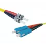 Exertis Connect ST/UPC auf SC/UPC Singlemode Duplex LWL Patchkabel, 2m, OS2, LSZH, Gelb 392882