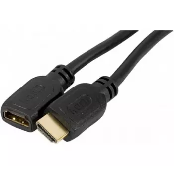 EXERTIS CONNECT High Speed HDMI-Verlängerungskabel, vergoldet, HDMI Typ A Stecker auf Buchse, 1,0 m 128395