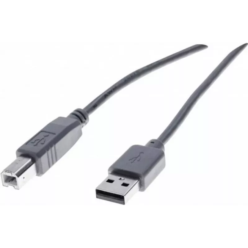 Exertis Connect 532408 USB 2.0 Kabel, USB-A auf USB-B, 1,8 m, Grau
