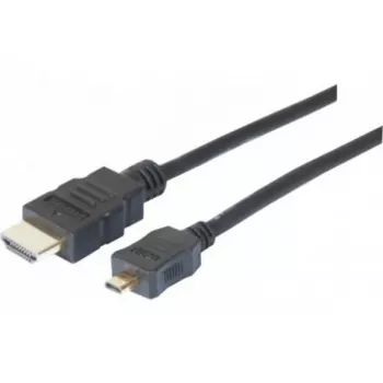 EXERTIS CONNECT Micro HDMI Kabel High Speed mit Ethernet, vergoldet, HDMI Typ A auf Micro HDMI Typ D, 1,0 m 128490