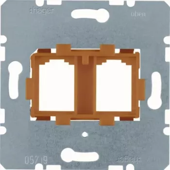 HAGER WDF4716P Trägerplatte Orange Modular Jack Montage (WDF4716P)