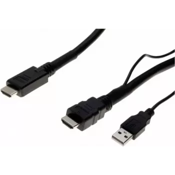 Exertis Connect High Speed HDMI-Kabel mit Ethernet, 4K 60Hz, aktive Verstärkung, 10m, Schwarz 128944