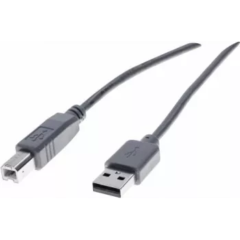Exertis Connect USB 2.0 Typ-A Stecker auf Typ-B Stecker Kabel, 3 m, Grau 532409
