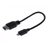 EXERTIS CONNECT Micro USB OTG Adapterkabel, USB-A Buchse zu Micro-B Stecker, 0,15 m, Schwarz 532416