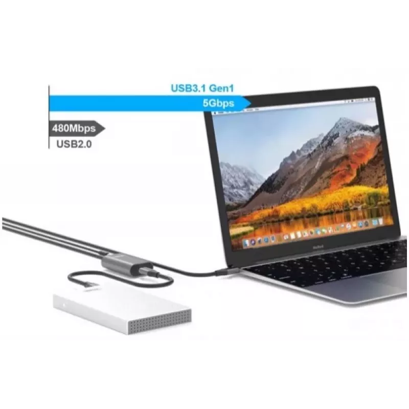 Exertis Connect Aktives USB-C-Verlängerungskabel 5m USB 3.1 Gen 1 5Gbps 60W PD 149255