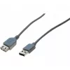 EXERTIS CONNECT USB 2.0 Verlängerungskabel, USB-A Stecker auf USB-A Buchse, 2,0 m, Schwarz 532508