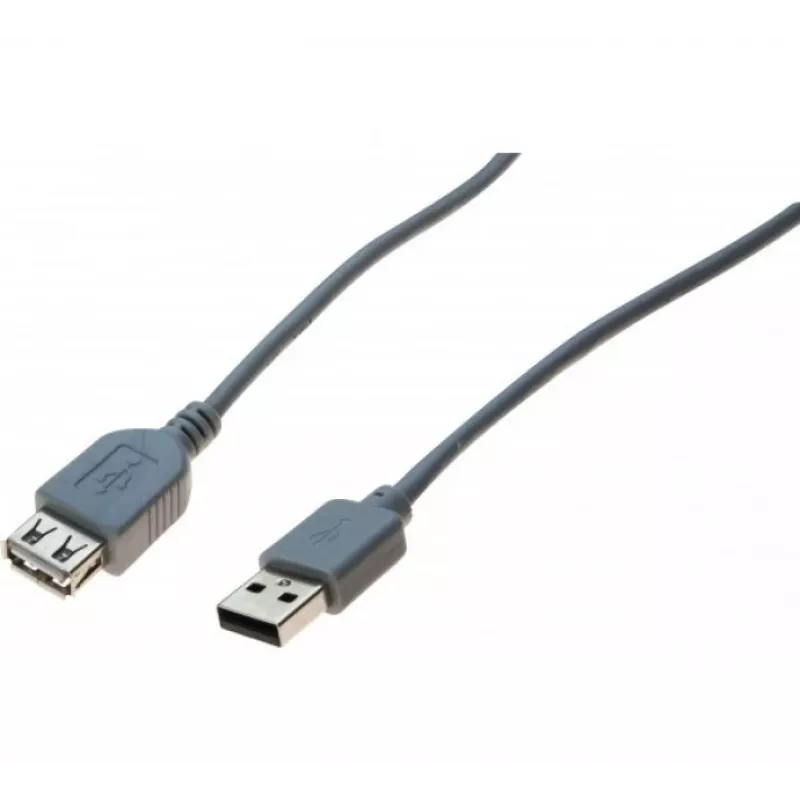 EXERTIS CONNECT USB 2.0 Verlängerungskabel, USB-A Stecker auf USB-A Buchse, 2,0 m, Schwarz 532508