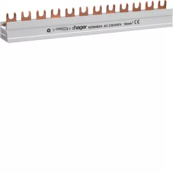 Hager KDN480A 4-polige Stift-Sammelschiene 80A 12 Module