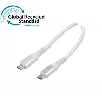 Exertis Connect USB 3.2 Gen 2 Kabel, 100W, USB-C zu USB-C, GRS, Weiß, 1,0m (532558)