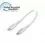 Exertis Connect USB 3.2 Gen 2 Kabel, 100W, USB-C zu USB-C, GRS, Weiß, 1,0m (532558)