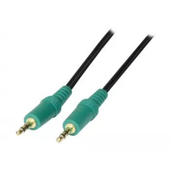TECLINE Audiokabel, 3,5 mm Stereo-Klinke Stecker auf Stecker, 5,0 m, Schwarz 108897