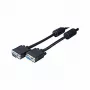 EXERTIS CONNECT SVGA-Monitorkabel, 15-pol HD D-Sub Stecker auf Buchse, 2,0 m, Schwarz 119800