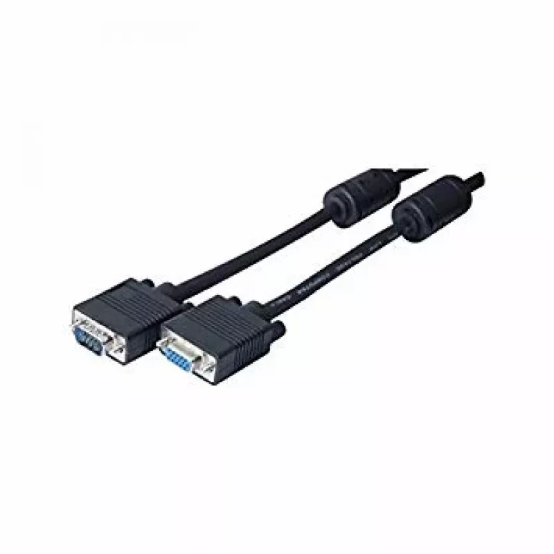 EXERTIS CONNECT SVGA-Monitorkabel, 15-pol HD D-Sub Stecker auf Buchse, 2,0 m, Schwarz 119800