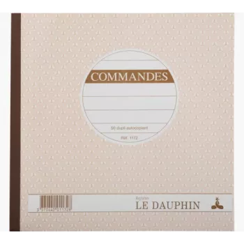 Le Dauphin Manifold Commandes Auftragsformularblock, 210 x 210 mm, 2-teilig selbstdurchschreibend, 50 Sätze, Weiß/Gelb (1172D)