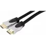 EXERTIS CONNECT High-Speed-HDMI-Kabel mit Ethernet, vergoldet, geflochten, 1,5 m, Schwarz 127899