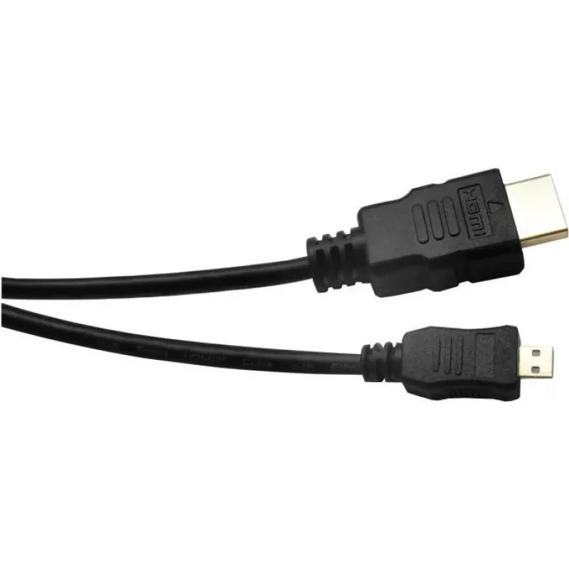EXERTIS CONNECT Micro-HDMI-Kabel, High Speed mit Ethernet, vergoldet, HDMI Typ A auf Micro HDMI Typ D, 2,0 m 128495