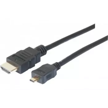 EXERTIS CONNECT Micro-HDMI-Kabel, High Speed mit Ethernet, vergoldet, HDMI Typ A auf Micro HDMI Typ D, 2,0 m 128495