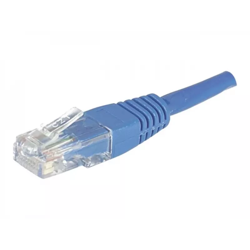 EXERTIS CONNECT Cat.6 U/UTP Patchkabel, RJ45, Blau, 1,0 m, Rastnasenschutz 246710