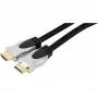 EXERTIS CONNECT High-Speed-HDMI-Kabel mit Ethernet, vergoldet, geflochtener Mantel, 3,0 m, Schwarz 127911