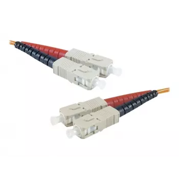 Exertis Connect SC/UPC auf SC/UPC Multimode Duplex LWL Patchkabel, OM2 50/125µm, LSZH, 1m, Orange 392691