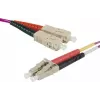 EXERTIS CONNECT 10m LC/UPC auf LC/UPC OM4 Multimode Duplex LWL Patchkabel, LSZH, Erika Violett 392786